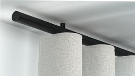 Interstil Corpus.30W 1-läufig mit passenden Trägern und Gleitern – in Schwarz