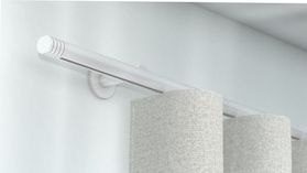 Interstil Cosinus 1-läufig mit passenden Trägern und Gleitern – in Weiß