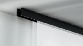 Interstil F1 Flächenvorhang Deckensystem 2-läufig – in Schwarz