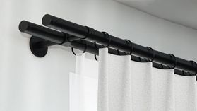 Interstil Hampton 2-läufig mit passenden Trägern und Ringen – in Schwarz