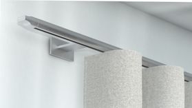 Interstil Log 1 1-läufige Vorhangstange zur Wandmontage – in Aluminium