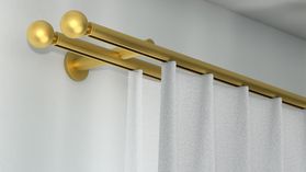 Interstil Menuett 2-läufig mit passenden Trägern und Gleitern – in Messing