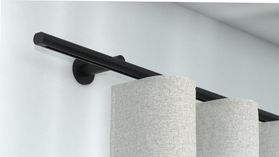 Interstil Metro Gardinenstange 1-läufig inklusive Zubehör – in Schwarz