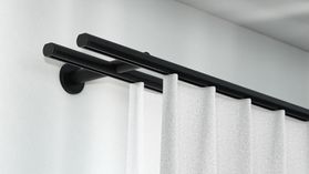 Interstil Mono 2-läufig mit passenden Trägern und Gleitern – in Schwarz