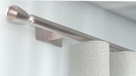 Interstil Poesie 2 1-läufig mit passenden Trägern und Gleitern – in Nickel matt