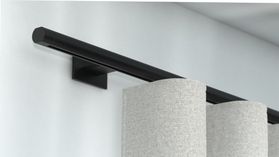 Interstil Sinus.1W 1-läufig mit passenden Trägern und Gleitern – in Schwarz