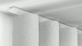 Interstil W2 Design Gardinenstange mit Innenlauf inklusive Zubehör – in Weiß