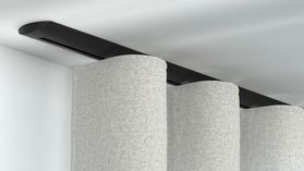 Interstil W6.1 1-läufig mit passenden Trägern und Gleitern – in Schwarz