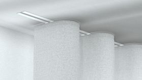 Silent Gliss SG 6243 1-läufige Einputzschiene Wellenvorhang – in Weiß