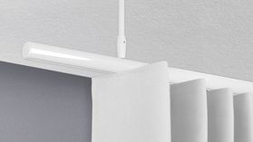 Modell 865RT Raumteiler Vorhang Befestigung – mit Vorhang