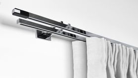 Interstil Phantom 3  2-läufig mit Zubehör – mit Vorhang in Chrom