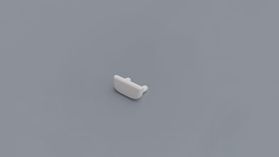 Enddeckel für Flachschleuderschiene Modell 680 – Zubehör in Weiß